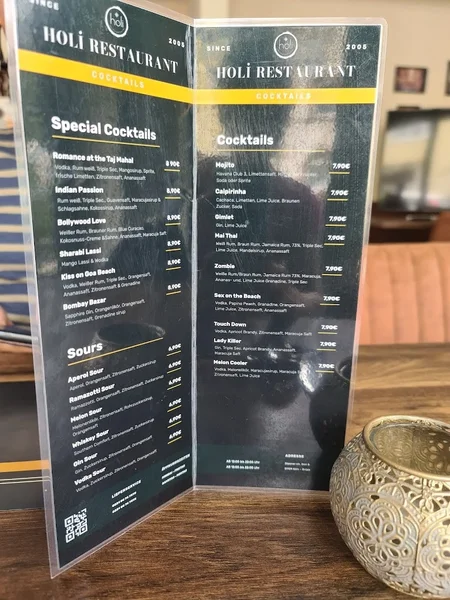 menu 0 of Holi Porz - Indian Restaurant & Cocktail Bar