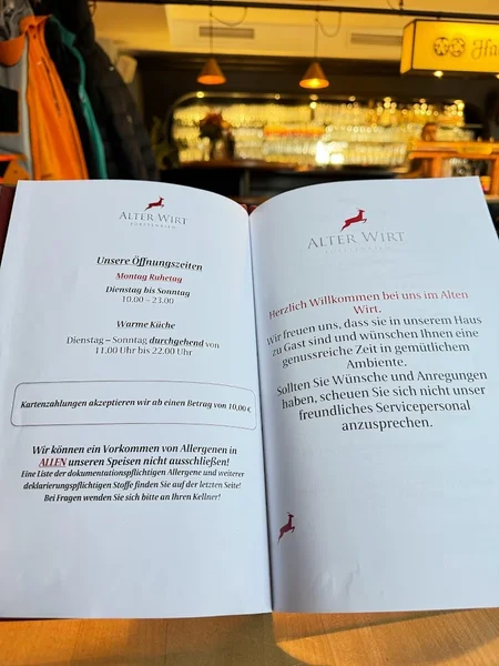 menu 0 of Alter Wirt