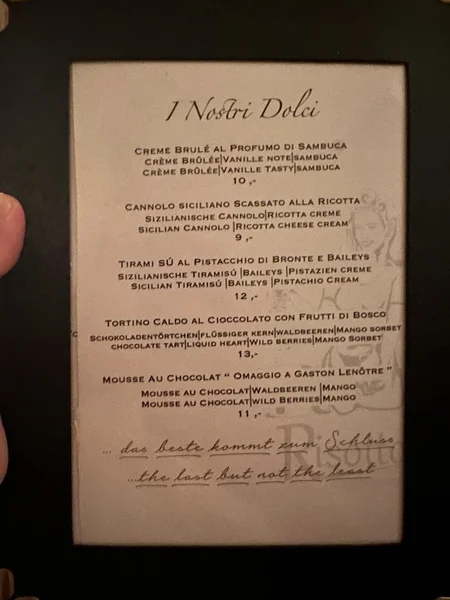 menu 0 of Ristorante Risotto