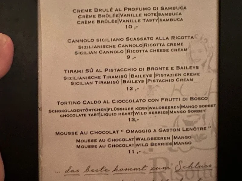 menu 0 of Ristorante Risotto