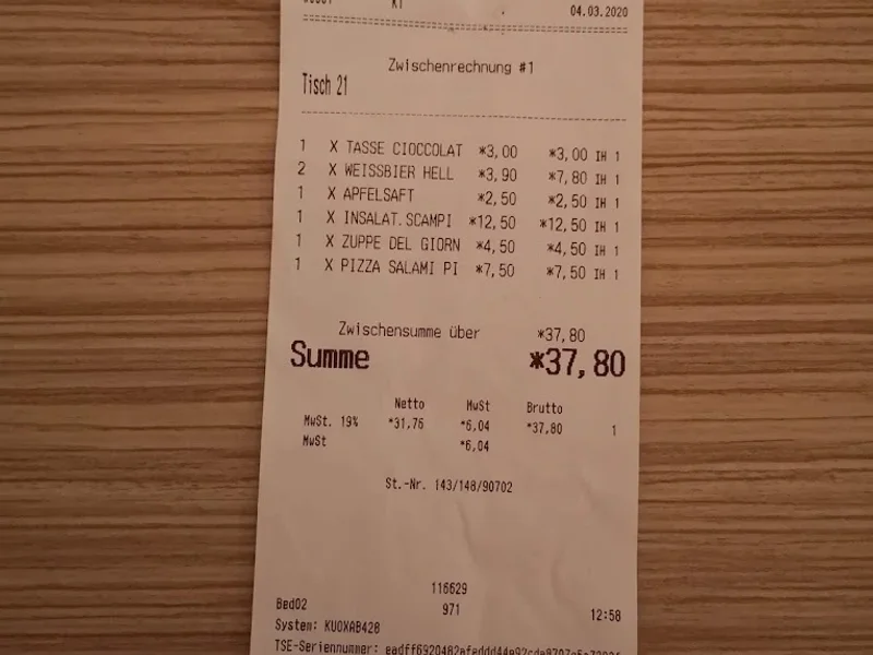 menu 0 of il Melograno GmbH