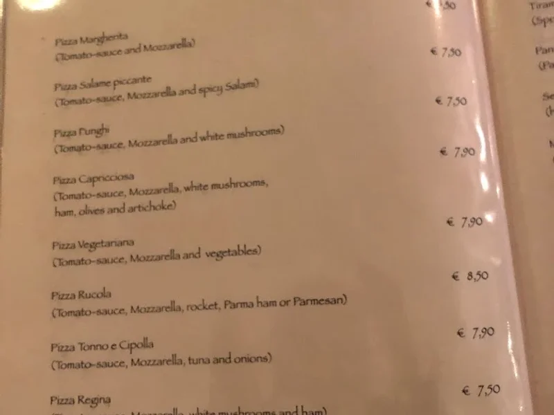 menu 1 of il Melograno GmbH