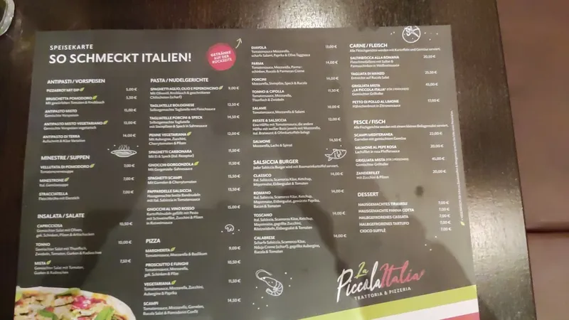 menu 1 of La Piccola Italia - Trattoria & Pizzeria