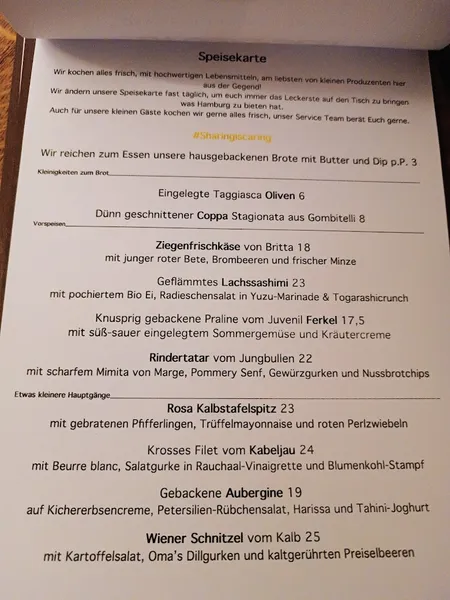 menu 0 of Restaurant Brodersen Hamburg