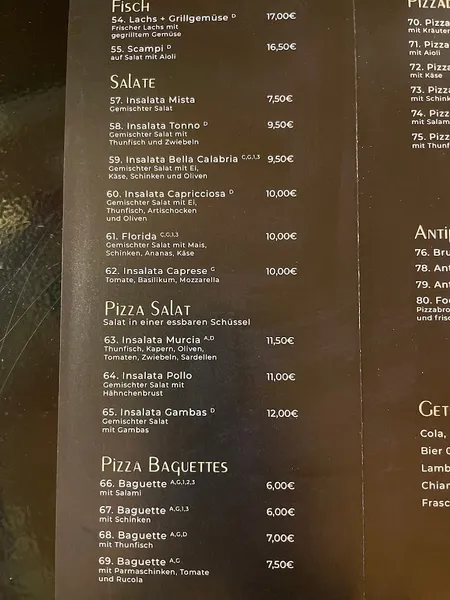 menu 1 of Pizzeria by Pino & Olga