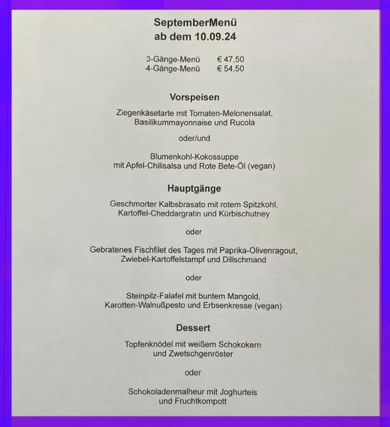 menu 0 of Brüdigams