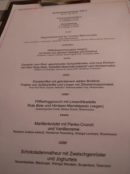 menu 1 of Brüdigams