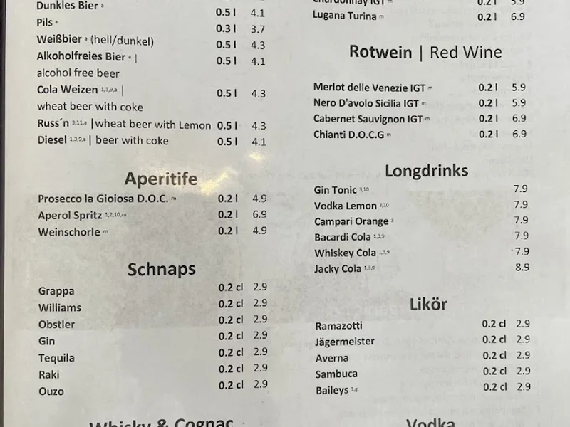 menu 0 of Pasto München