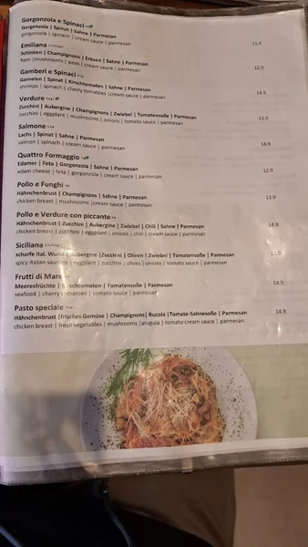 menu 1 of Pasto München