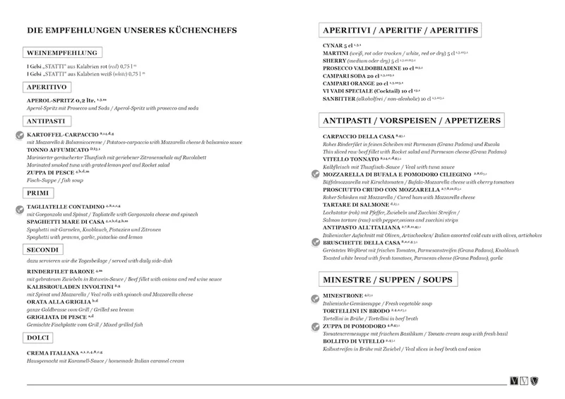 menu 1 of Ristorante VI VADI Cucina Italiana