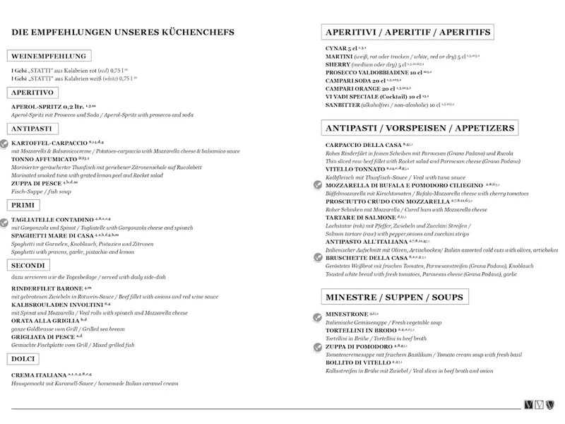 menu 1 of Ristorante VI VADI Cucina Italiana