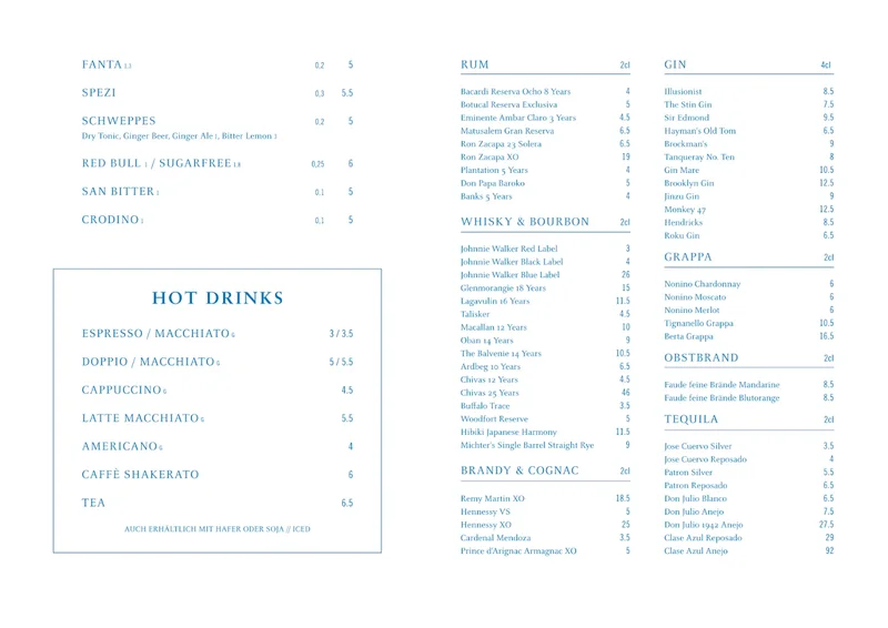 menu 1 of GIGI TRATTORIA