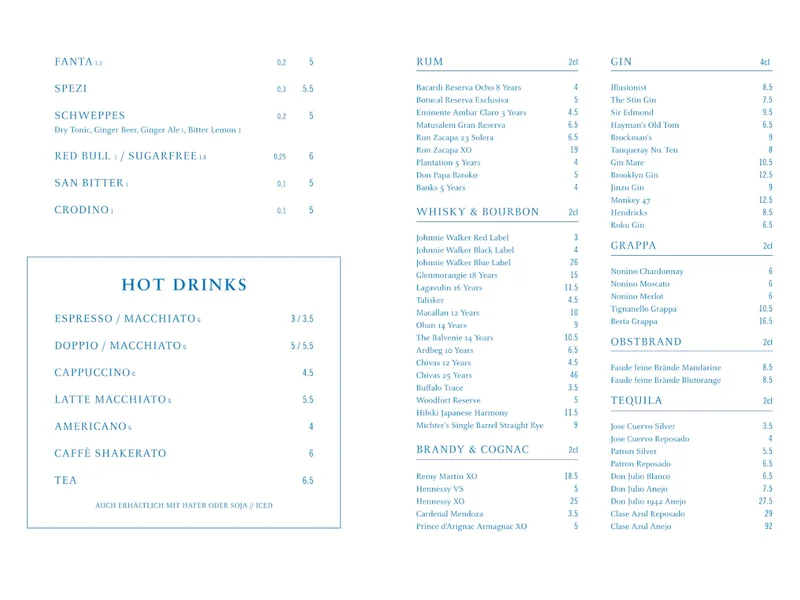 menu 1 of GIGI TRATTORIA