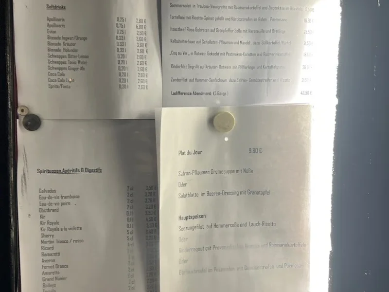 menu 0 of La Difference