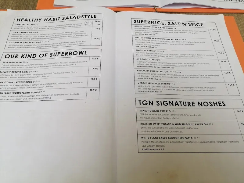 menu 2 of The Gardener's Nosh