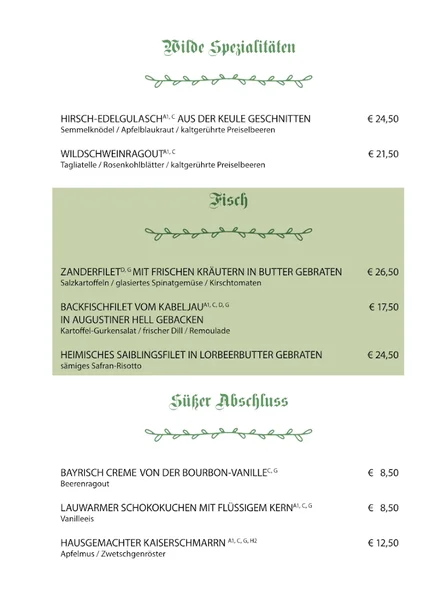 menu 0 of Zum Sollner Hirschen