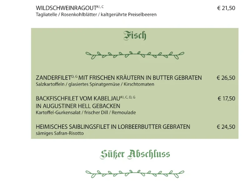 menu 0 of Zum Sollner Hirschen