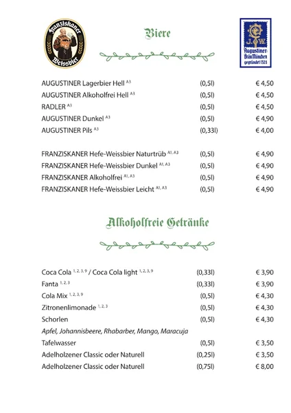 menu 1 of Zum Sollner Hirschen