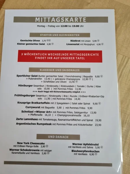 menu 0 of HÖNINGER
