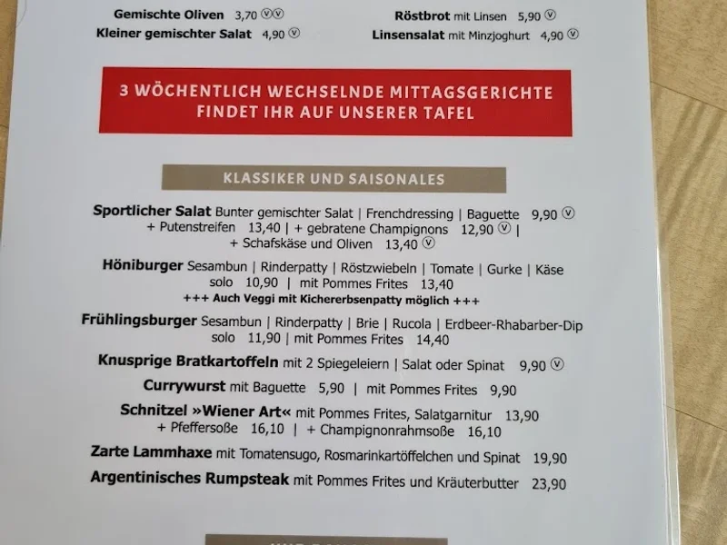 menu 0 of HÖNINGER