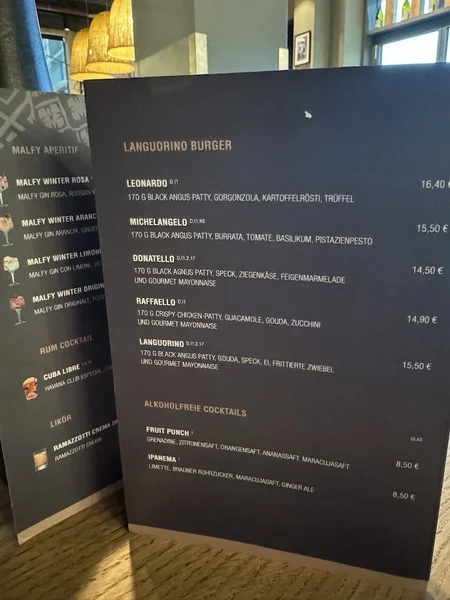 menu 1 of La Trattoria