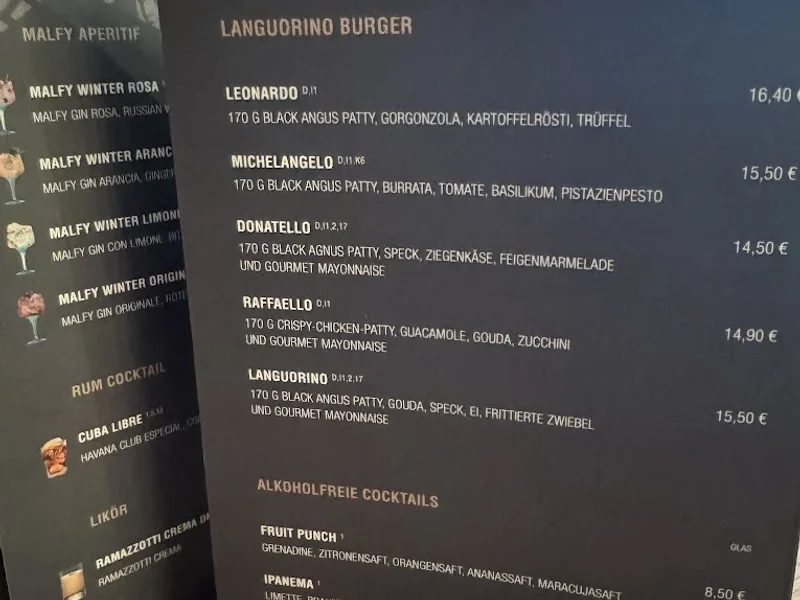 menu 1 of La Trattoria