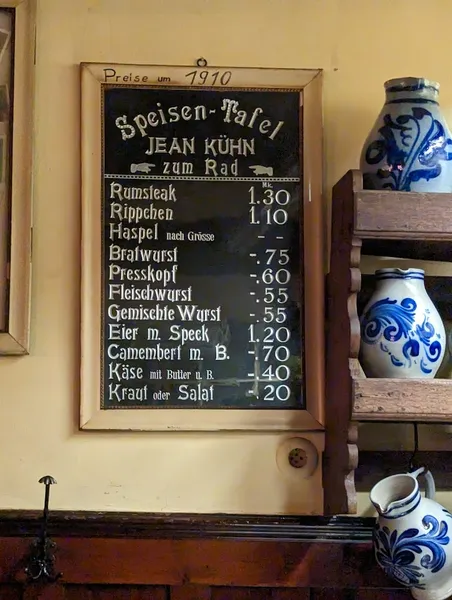 menu 2 of Zum Rad