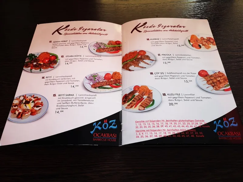 menu 1 of Köz Ocakbasi