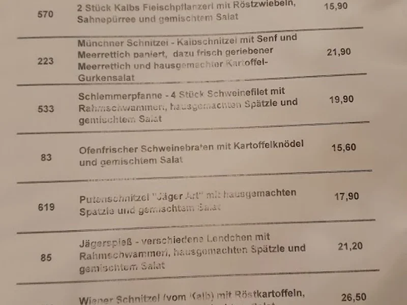 menu 1 of Zum Brünnstein