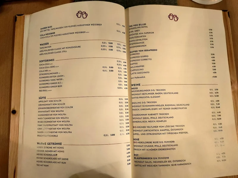 menu 0 of Haidhauser Augustiner