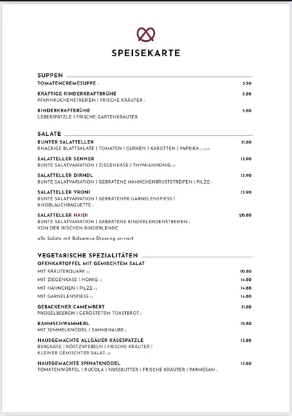 menu 2 of Haidhauser Augustiner