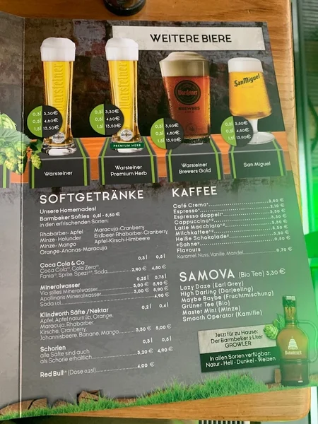 menu 0 of Q21 Gasthaus