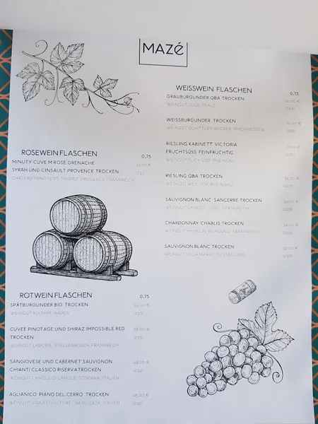 menu 0 of Mazé Mazé Restaurant Bar Cafe