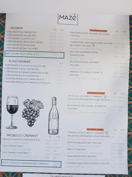 menu 1 of Mazé Mazé Restaurant Bar Cafe