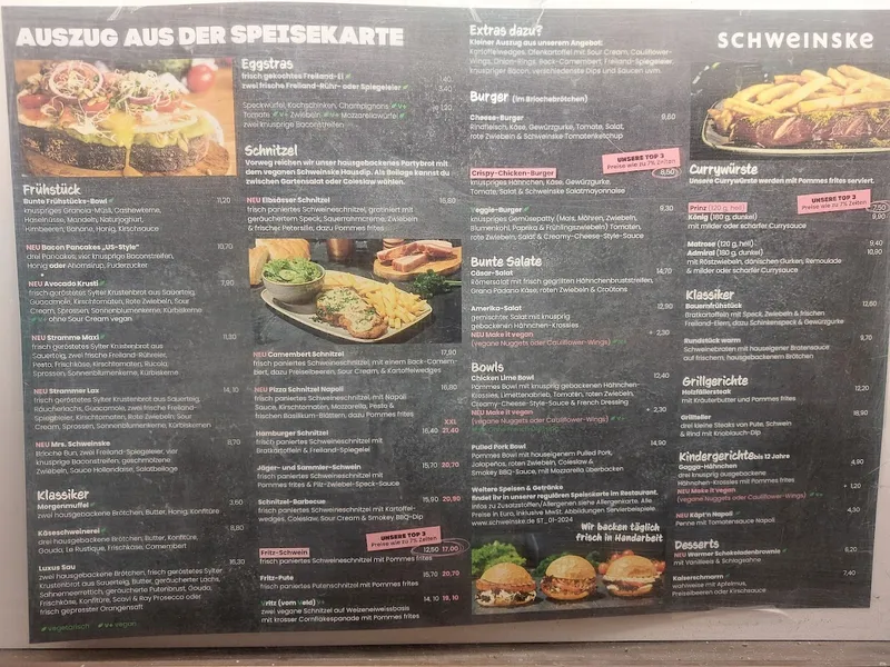 menu 0 of Schweinske Stadtpark