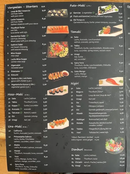 menu 2 of Yuzumuk