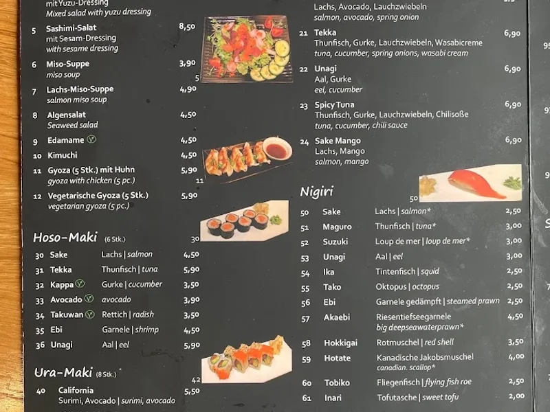 menu 2 of Yuzumuk