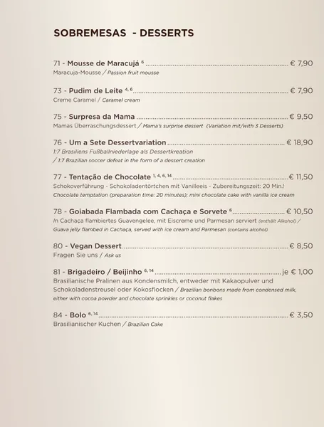 menu 2 of HELO Restaurant