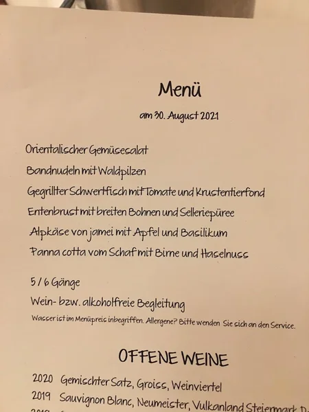 menu 0 of Restaurant & Weinhandel Broeding