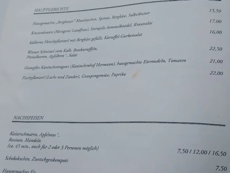 menu 1 of Kaisergarten