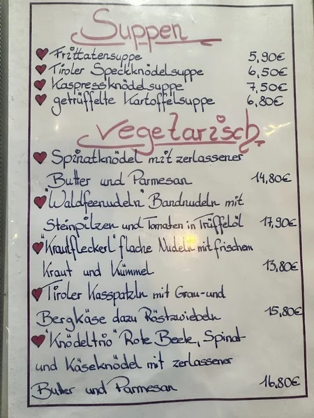 menu 2 of Waldfee