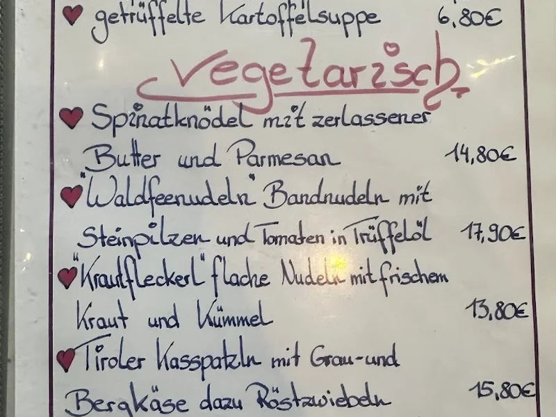 menu 2 of Waldfee