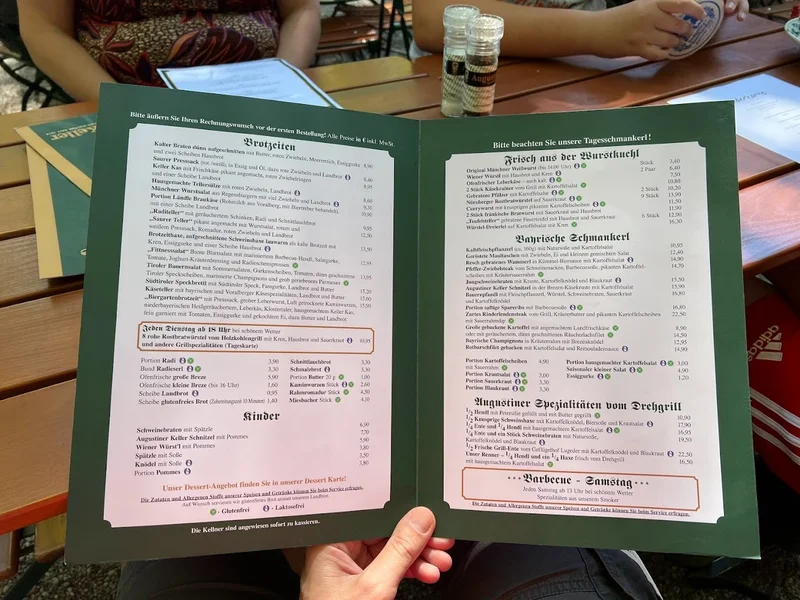 menu 1 of Augustiner-Keller