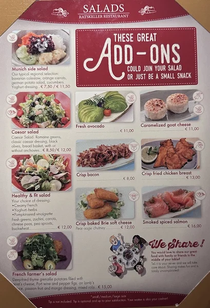 menu 1 of Ratskeller München