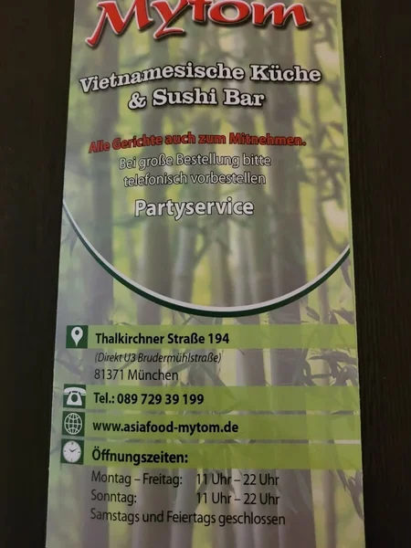 menu 1 of Mytom - Sushi & Asiatisch