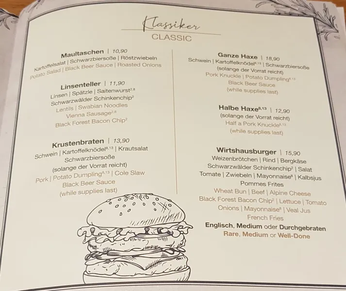 menu 0 of Wirtshaus Lautenschlager