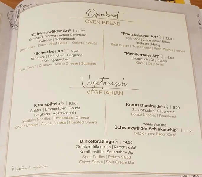 menu 1 of Wirtshaus Lautenschlager