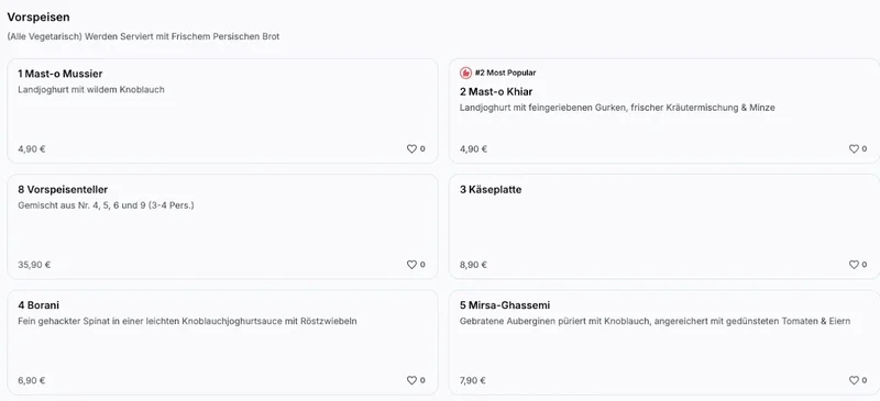 menu 0 of Restaurant Dehbaschi