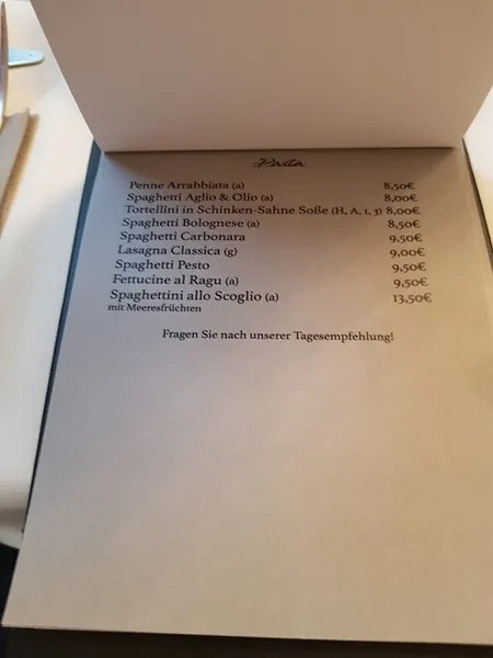 menu 2 of Raffaele's