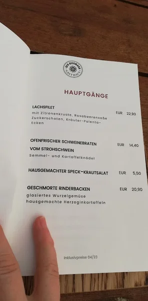 menu 2 of Gasthaus DER BIERMANN
